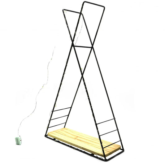 Etajera suspendata, Luminite Led, Negru, Naimeed D55N, 40x25x9cm