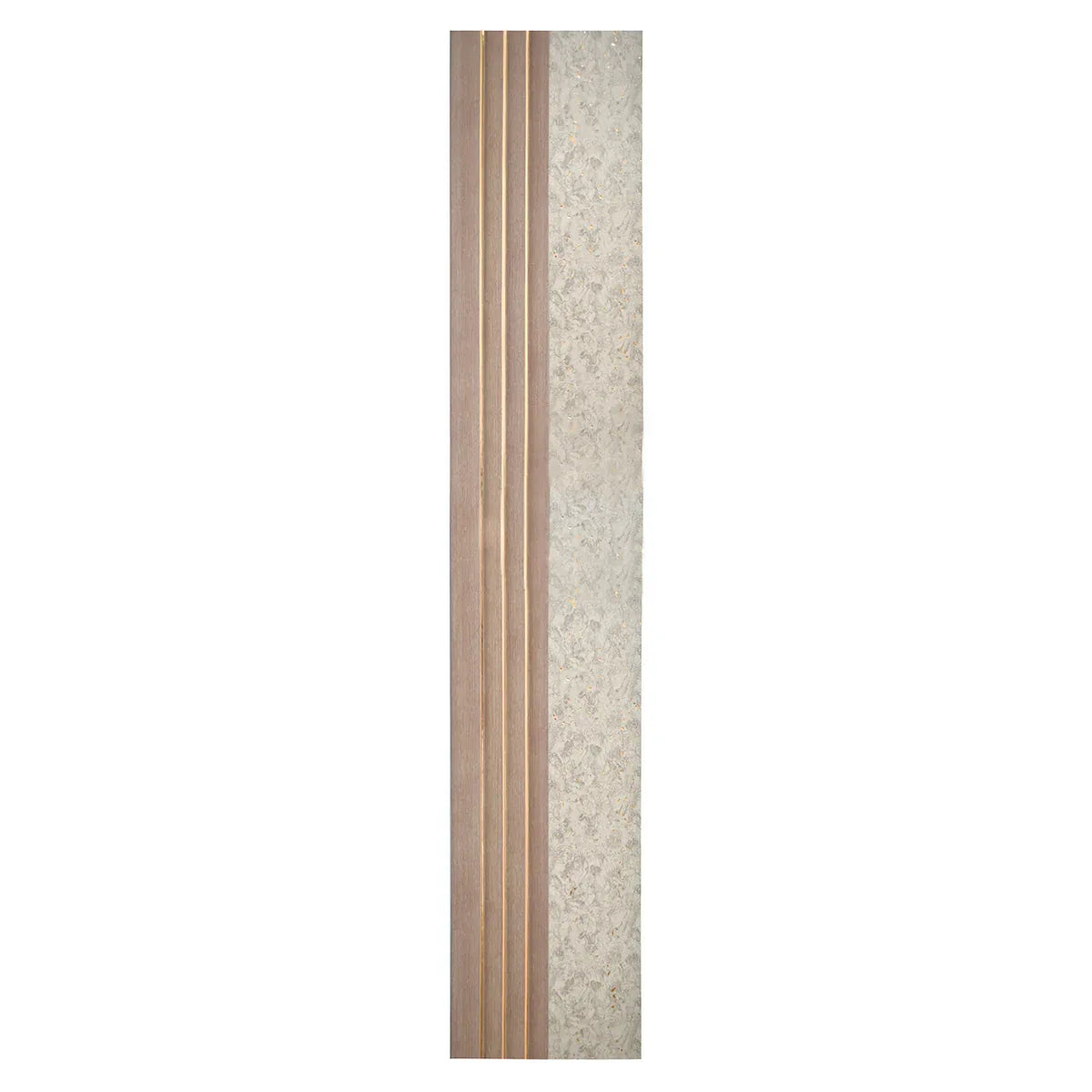 Set 5 panouri decorative, riflaj, polimer rigid, Naimeed D5500, 270x16x1cm, Crem deschis
