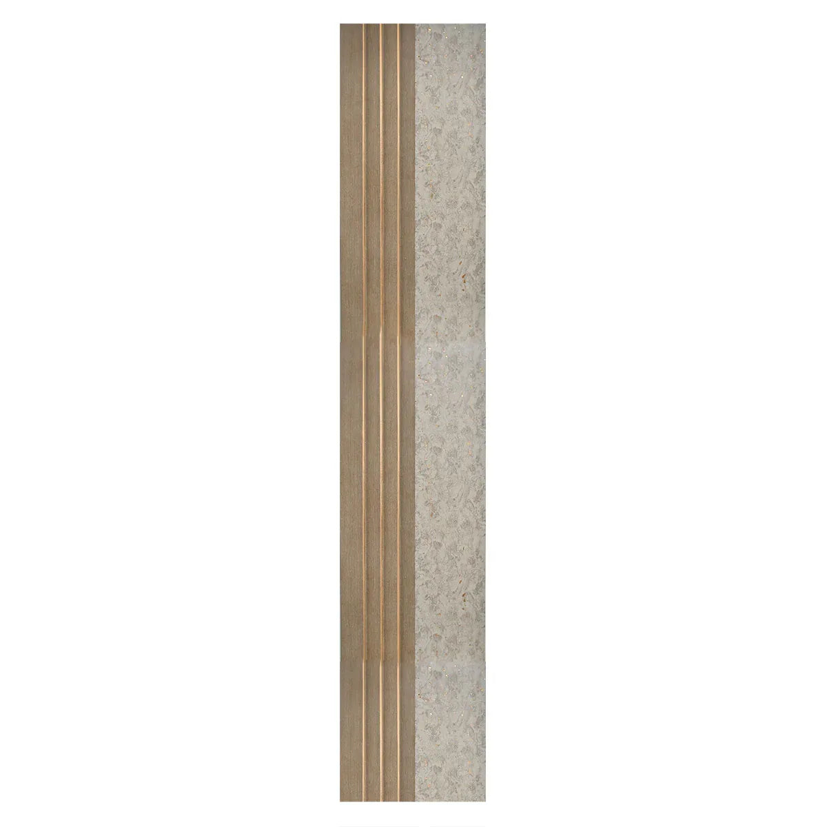 Set 5 panouri decorative, riflaj, polimer rigid, Naimeed D5501, 270x16x1cm, Crem inchis