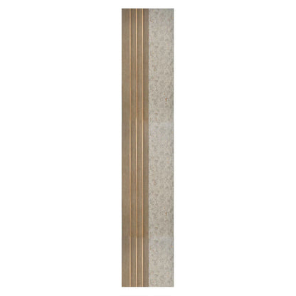 Set 5 panouri decorative, riflaj, polimer rigid, Naimeed D5501, 270x16x1cm, Crem inchis