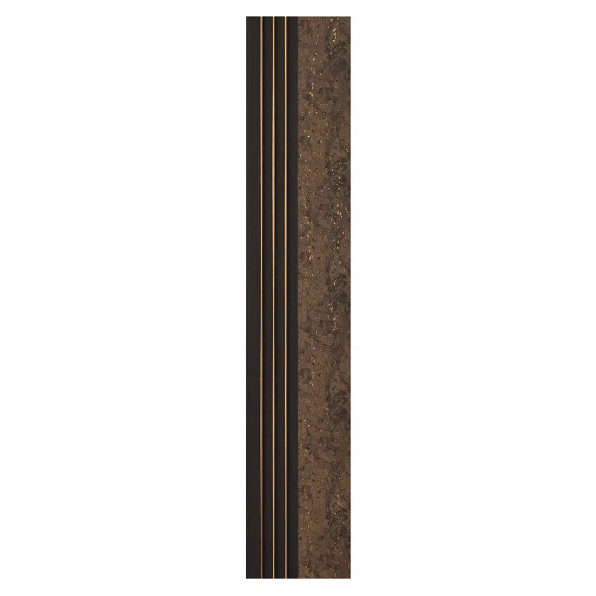 Set 5 panouri decorative, riflaj, polimer rigid, Naimeed D5502, 270x16x1cm, Maro