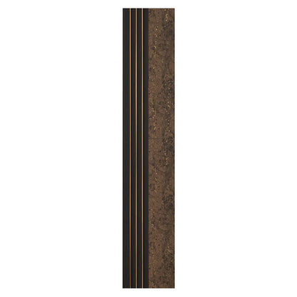 Set 5 panouri decorative, riflaj, polimer rigid, Naimeed D5502, 270x16x1cm, Maro