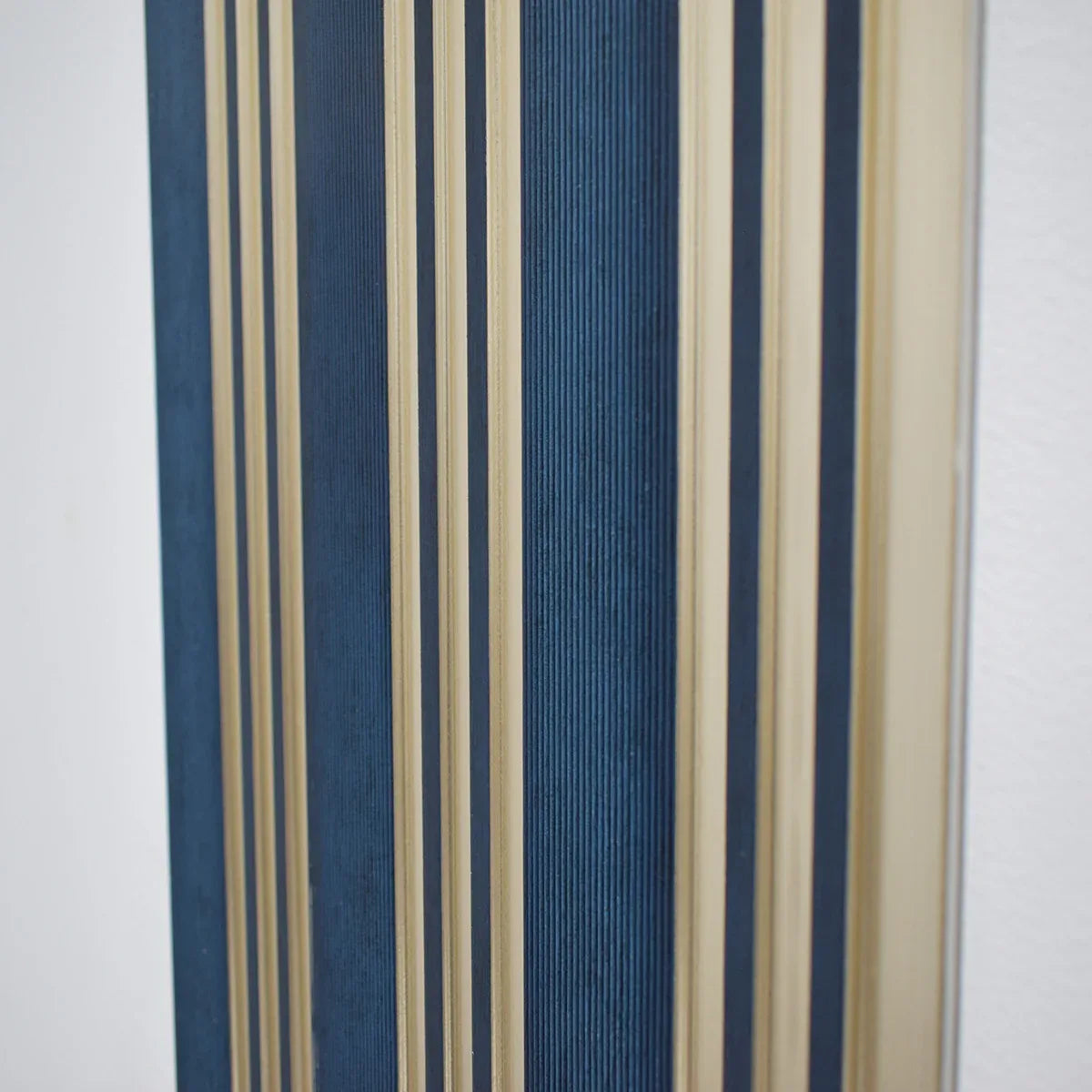 Set 5 panouri decorative, riflaj, polimer rigid, Naimeed D5508, 270x30x0.5cm, Turcoaz/Auriu