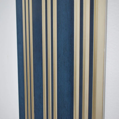 Set 5 panouri decorative, riflaj, polimer rigid, Naimeed D5508, 270x30x0.5cm, Turcoaz/Auriu