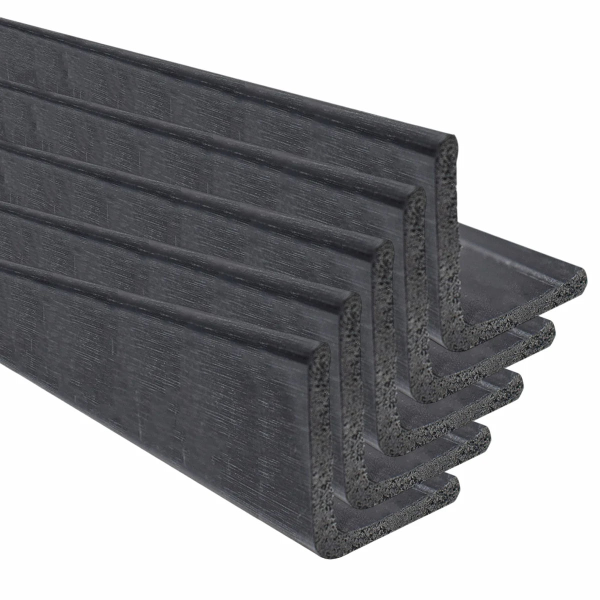 Set 5 Coltare decorative, polimer rigid, Naimeed D5511, Negru, 270x3x3cm