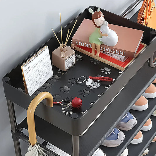 Pantofar, Naimeed D5549, raft incaltaminte, polita multifunctionala, 81 x 22 x 80 cm, negru