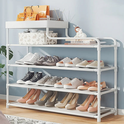 Pantofar, Naimeed D5549, raft incaltaminte, polita multifunctionala, 81 x 22 x 80 cm, alb