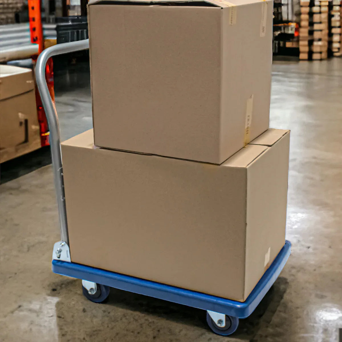 Carucior pliabil, platforma transport marfa, Naimeed D5657S, 200kg, Albastru