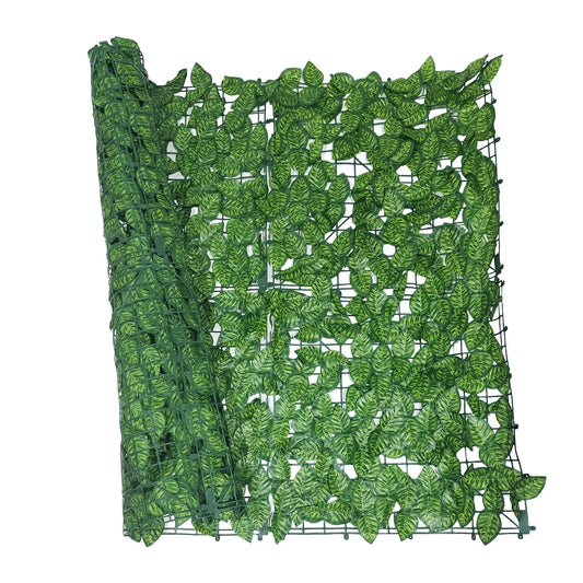 Plasa gard, frunze artificiale, Naimeed D5569, paravan pentru balcon, terasa si gard, Verde