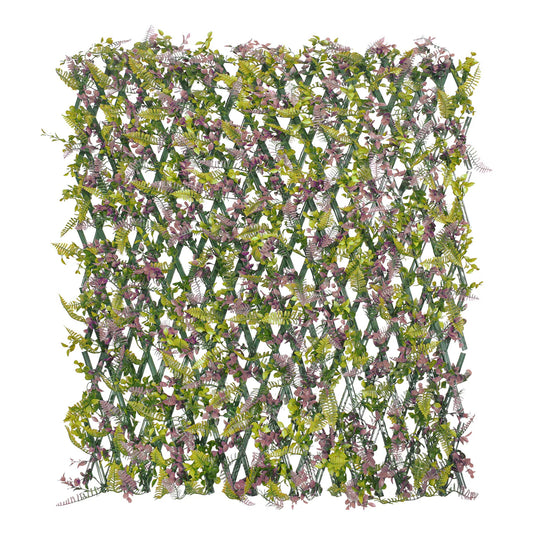 Paravan verde artificial, extensibil, Naimeed D5573, Verde/Maro