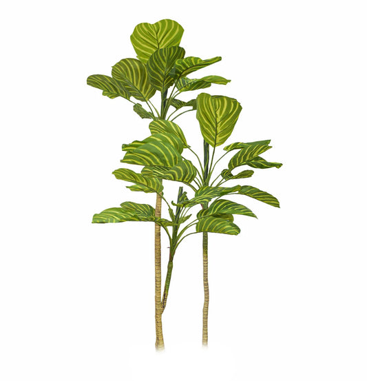 Planta artificiala, Dracaena Marginata fara ghiveci, Naimeed D5601, 115x51 cm, Verde/Galben