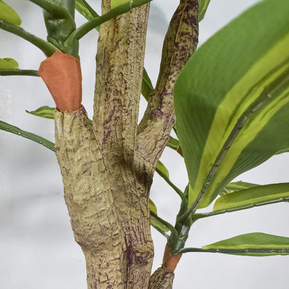 Planta artificiala, Dracaena fara ghiveci, Naimeed D5602, 120x85 cm, Verde/Galben