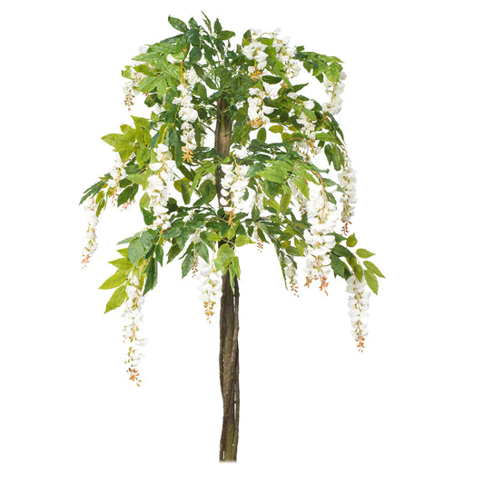 Copac artificial, Wisteria Chinezeasca fara ghiveci, Naimeed D5610, 170x104 cm, Alb