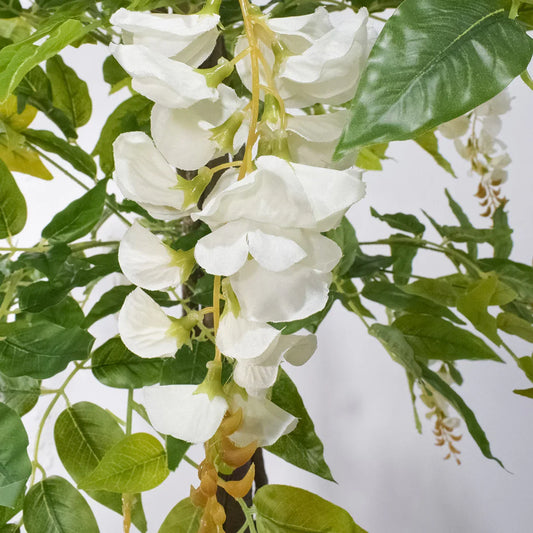 Copac artificial, Wisteria Chinezeasca fara ghiveci, Naimeed D5610, 170x104 cm, Alb
