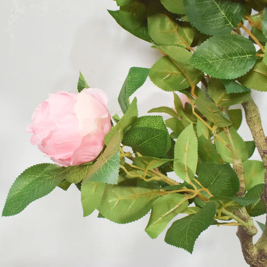 Copac artificial, Trandafir fara ghiveci, Naimeed D5611, 125x65 cm, Roz