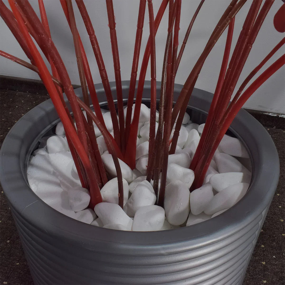 Planta artificiala, Stromanthe Sanguinea fara ghiveci, Naimeed D5618, 185x40 cm, Alb