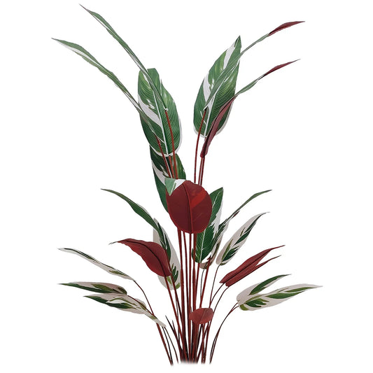 Planta artificiala, Stromanthe Sanguinea fara ghiveci, Naimeed D5618, 185x40 cm, Alb