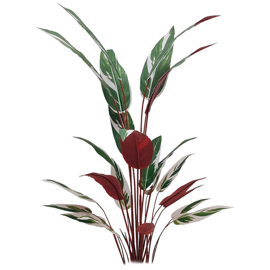 Planta artificiala, Stromanthe Sanguinea fara ghiveci, Naimeed D5619, 140x30 cm, Alb