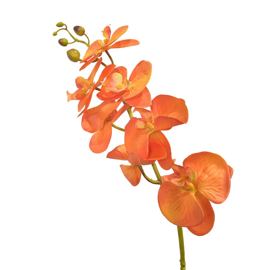 Floare artificiala, Orhidee fara ghiveci, Naimeed D5623, 105x60 cm, Portocaliu