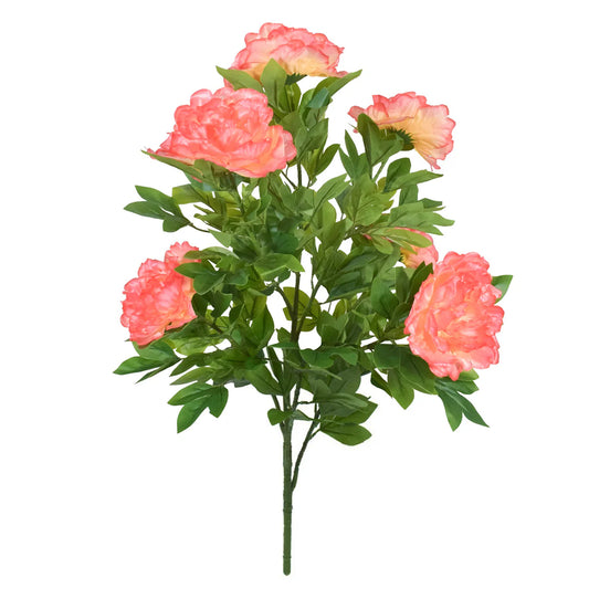 Floare artificiala, Bujor Chinezesc fara ghiveci, Naimeed D5632, 90x60 cm, Roz