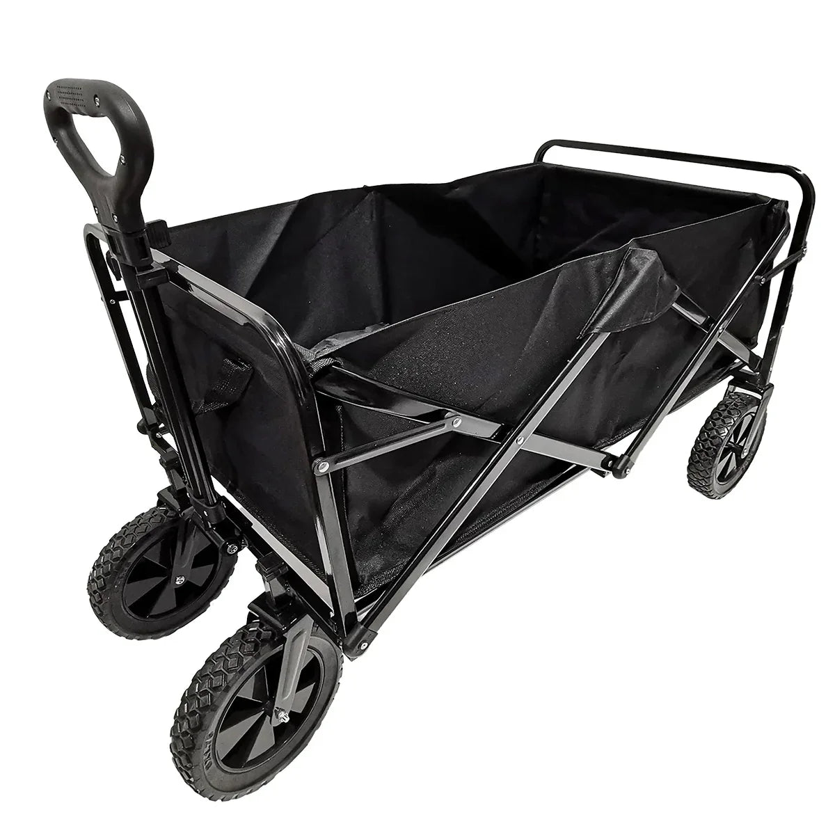 Carucior pliabil de gradina, Naimeed D5660, cadru metalic, maner extensibil, roti silentioase, 87x50x75cm, 80kg, Negru