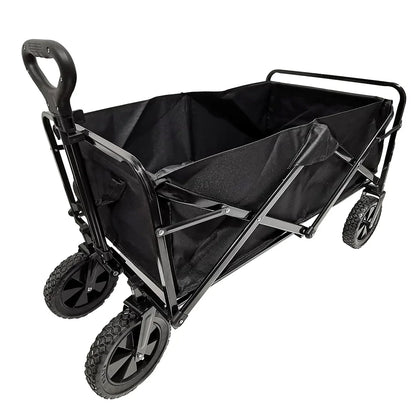 Carucior pliabil de gradina, Naimeed D5660, cadru metalic, maner extensibil, roti silentioase, 87x50x75cm, 80kg, Negru