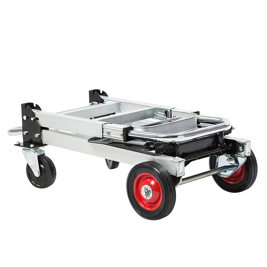 Carucior marfa cu platforma, Naimeed D5661, manevrabil in 2 pozitii, pliabil, 38x105x87cm, 100kg, Aluminiu