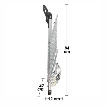 Carucior de piata pliabil, din aluminiu, Naimeed D5662, 2 roti, 30 L, 40x37,5x91 cm, 20kg, Argintiu