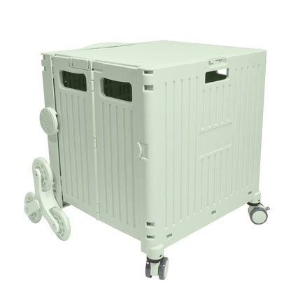 Carucior pliabil, Naimeed D5673, 8 roti, sistem blocare si rulare lina, maner extensibil, capac retractabil, 45 L, 30kg, 43x40x48cm, Turcoaz