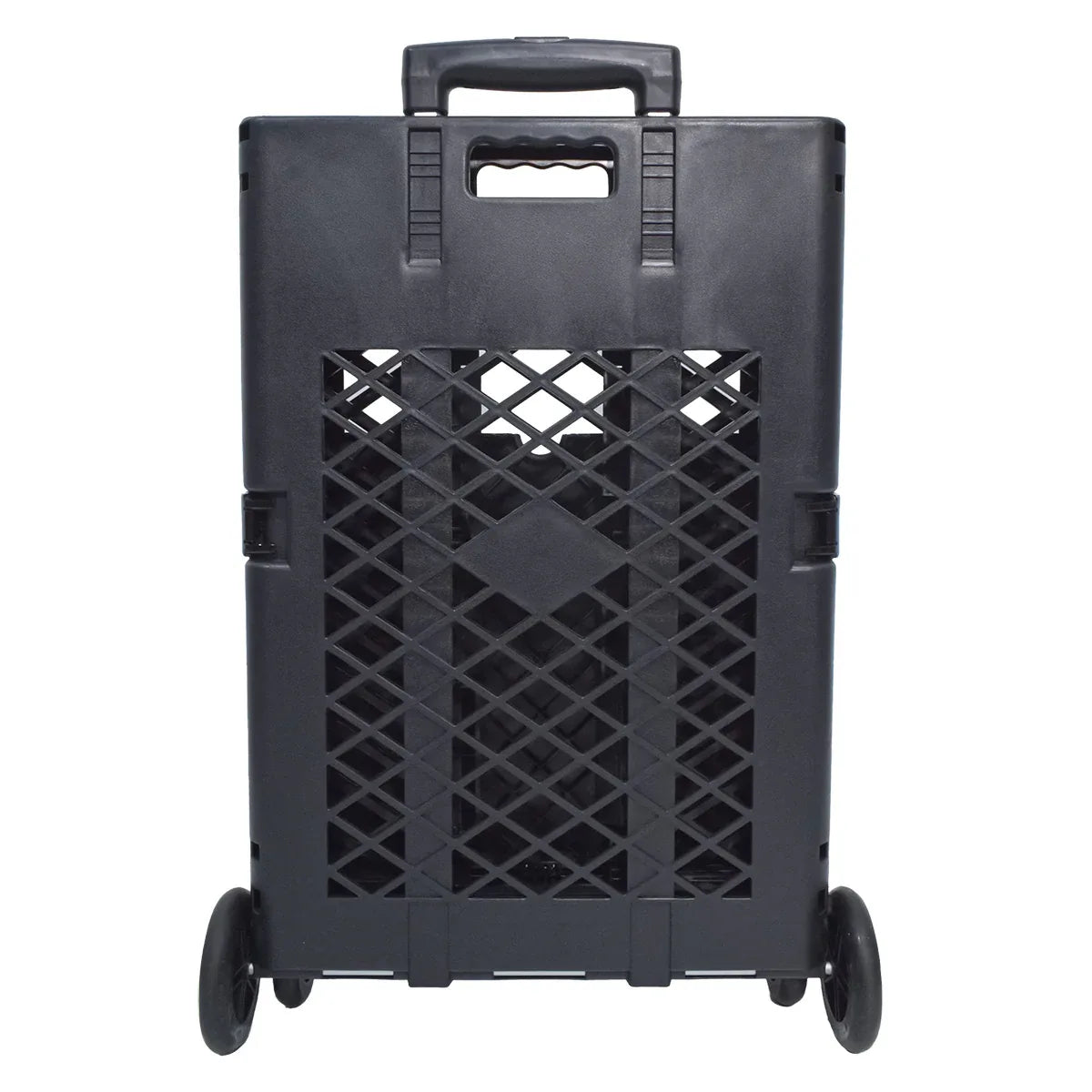 Carucior de cumparaturi pliabil, Naimeed D5678, maner extensibil, 45L, 25kg, 98x38x32cm, Negru