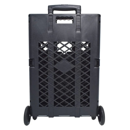 Carucior de cumparaturi pliabil, Naimeed D5678, maner extensibil, 45L, 25kg, 98x38x32cm, Negru