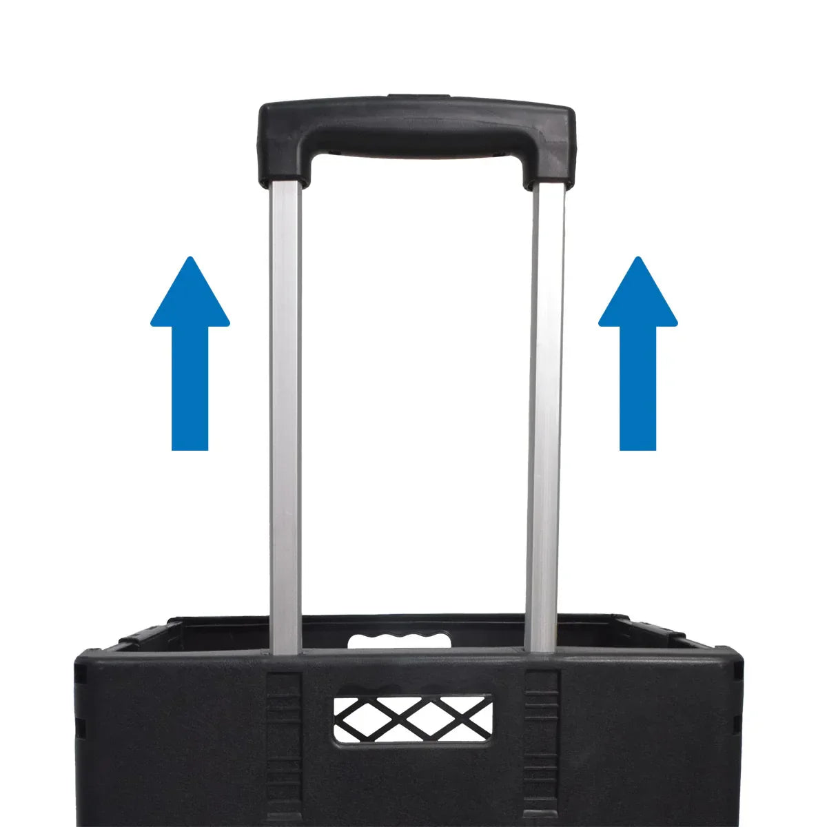 Carucior de cumparaturi pliabil, Naimeed D5678, maner extensibil, 45L, 25kg, 98x38x32cm, Negru