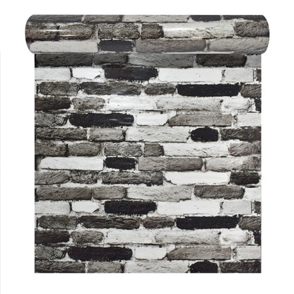 Rola panou autoadeziv, Naimeed D5683, design modern, 2mm grosime, 60x300cm, Alb/Negru