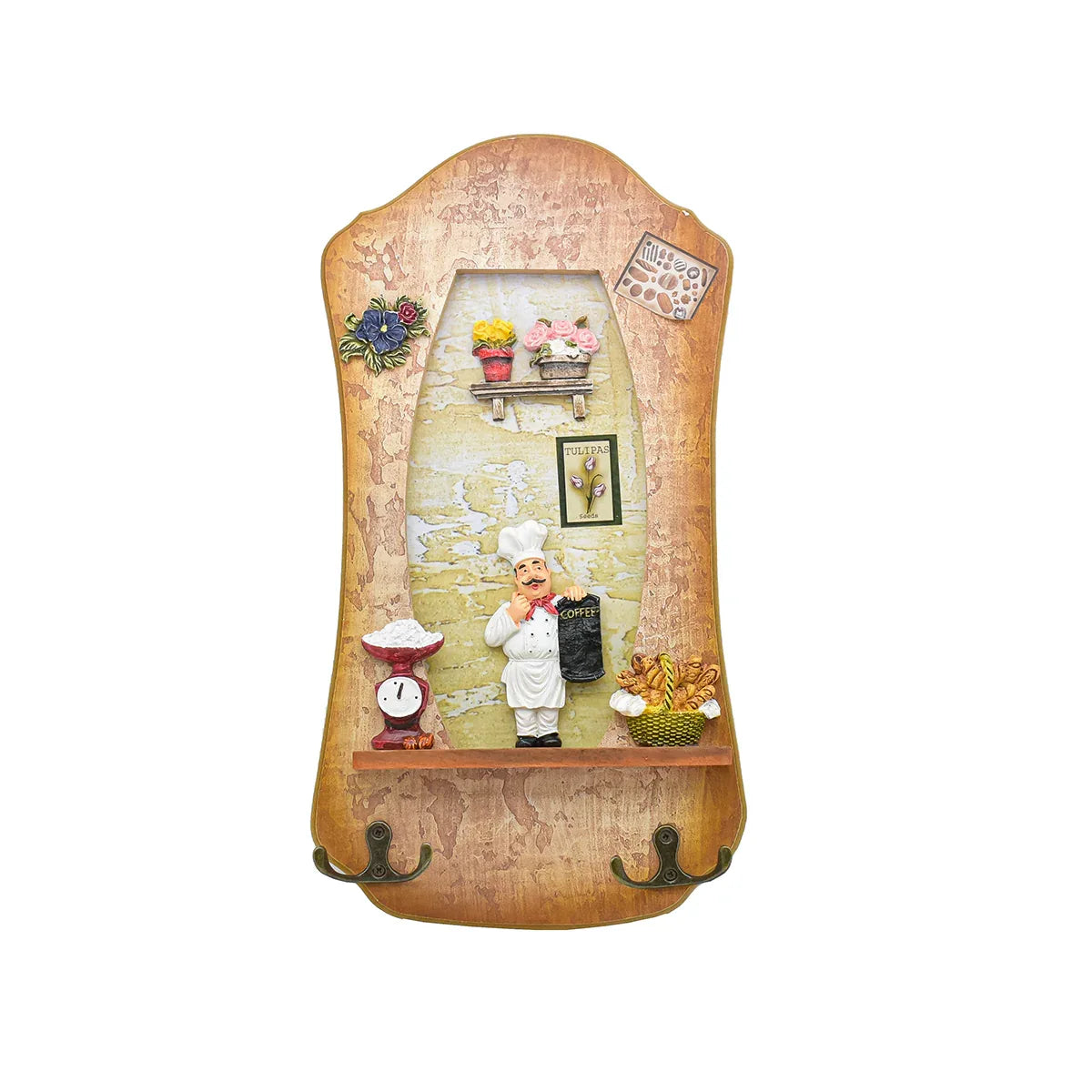 Cuier decorativ D57, 36,5x19,5 cm, m1
