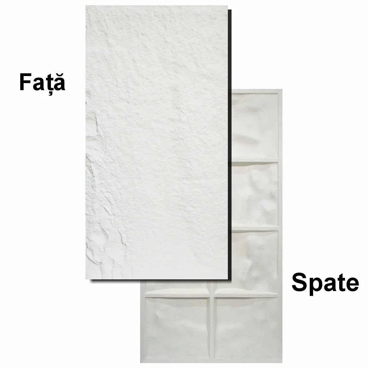 Set 10 x Panou Decorativ 3D, Naimeed D5733, ultrausor, design elegant, PU, 120 x 60 x 3 cm, Alb