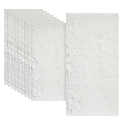 Set 10 x Panou Decorativ 3D, Naimeed D5733, ultrausor, design elegant, PU, 120 x 60 x 3 cm, Alb