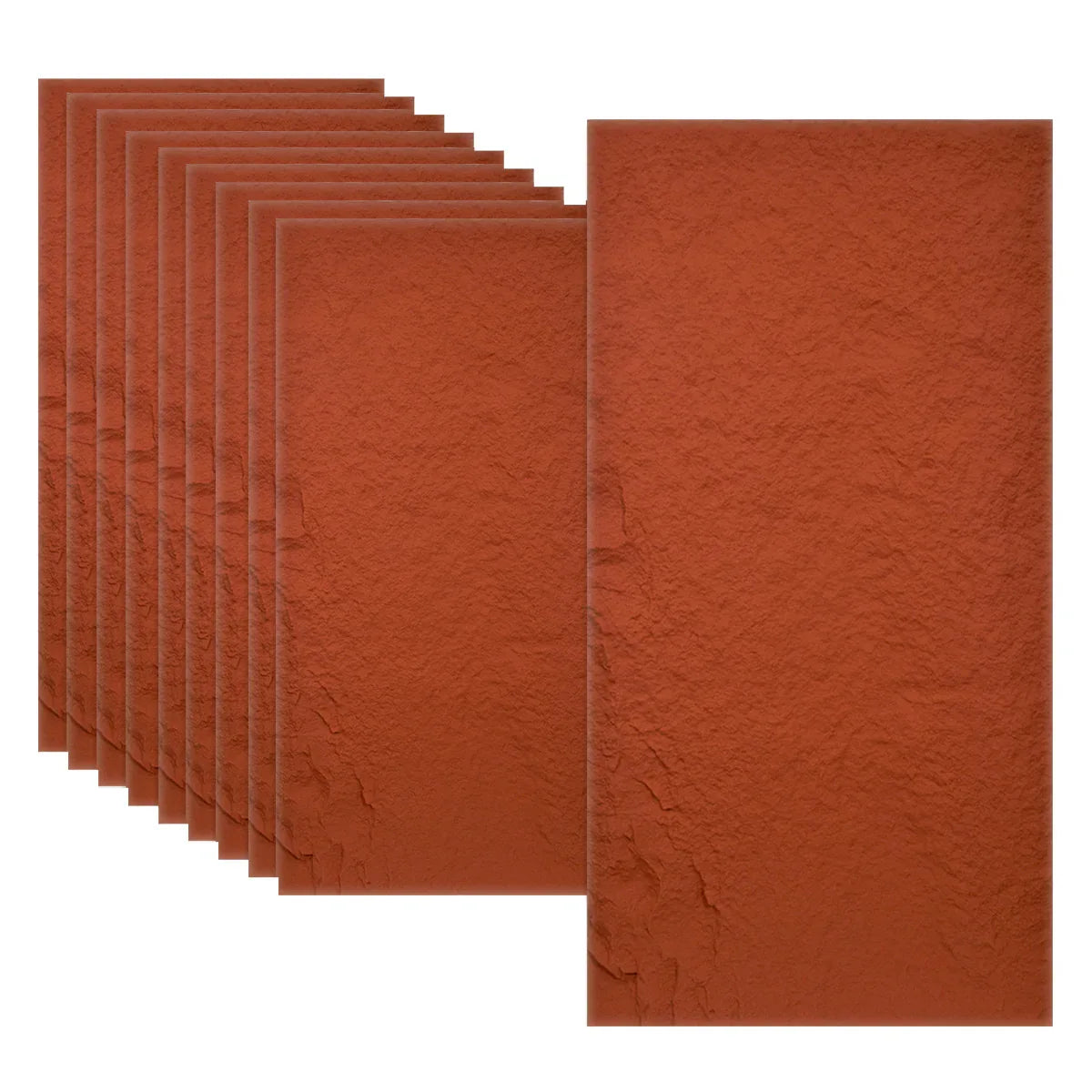 Set 10 x Panou Decorativ 3D, Naimeed D5735, ultrausor, design elegant, PU, 120 x 60 x 3 cm, Rosu