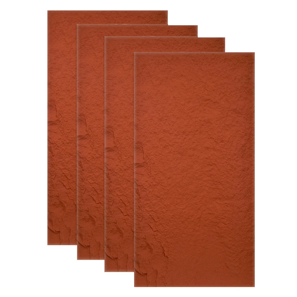 Set 4 x Panou Decorativ 3D, Naimeed D5735, ultrausor, design elegant, PU, 120 x 60 x 3 cm, Rosu