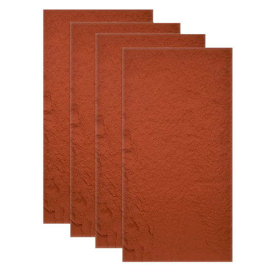 Set 4 x Panou Decorativ 3D, Naimeed D5735, ultrausor, design elegant, PU, 120 x 60 x 3 cm, Rosu