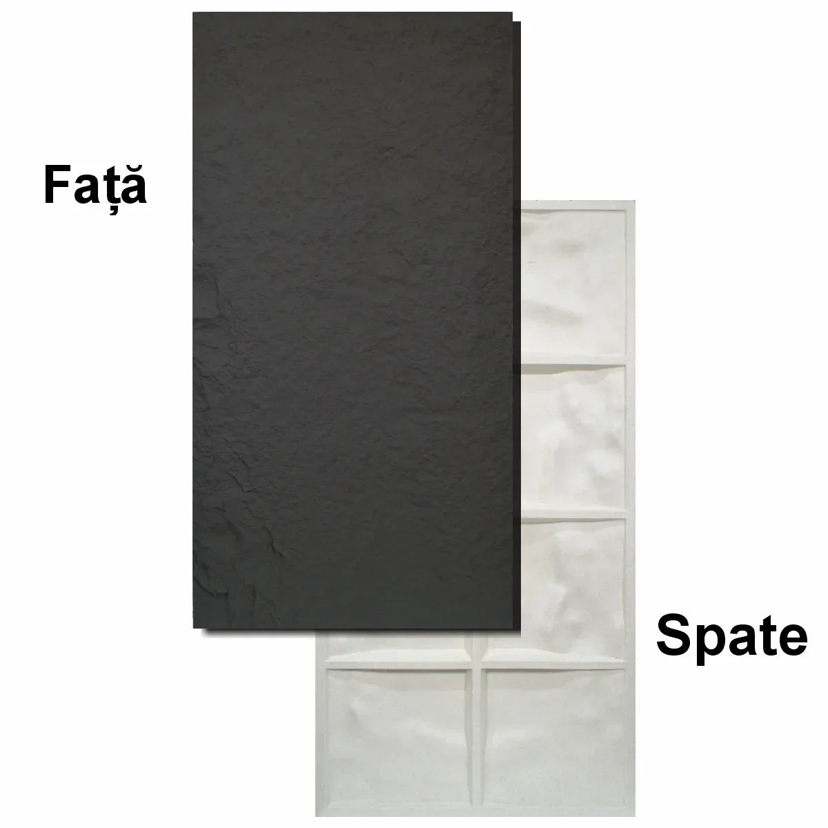 Set 4 x Panou Decorativ 3D, Naimeed D5736, ultrausor, design elegant, PU, 120 x 60 x 3 cm, Negru