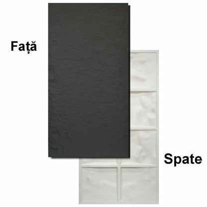 Set 10 x Panou Decorativ 3D, Naimeed D5736, ultrausor, design elegant, PU, 120 x 60 x 3 cm, Negru