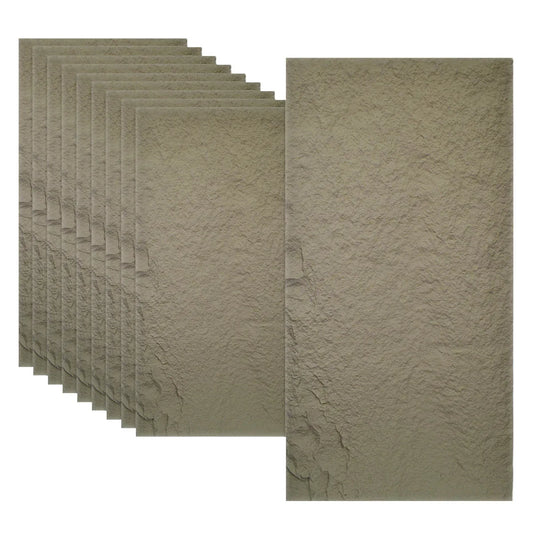 Set 10 x Panou Decorativ 3D, Naimeed D5737, ultrausor, design elegant, PU, 120 x 60 x 3 cm, Crem