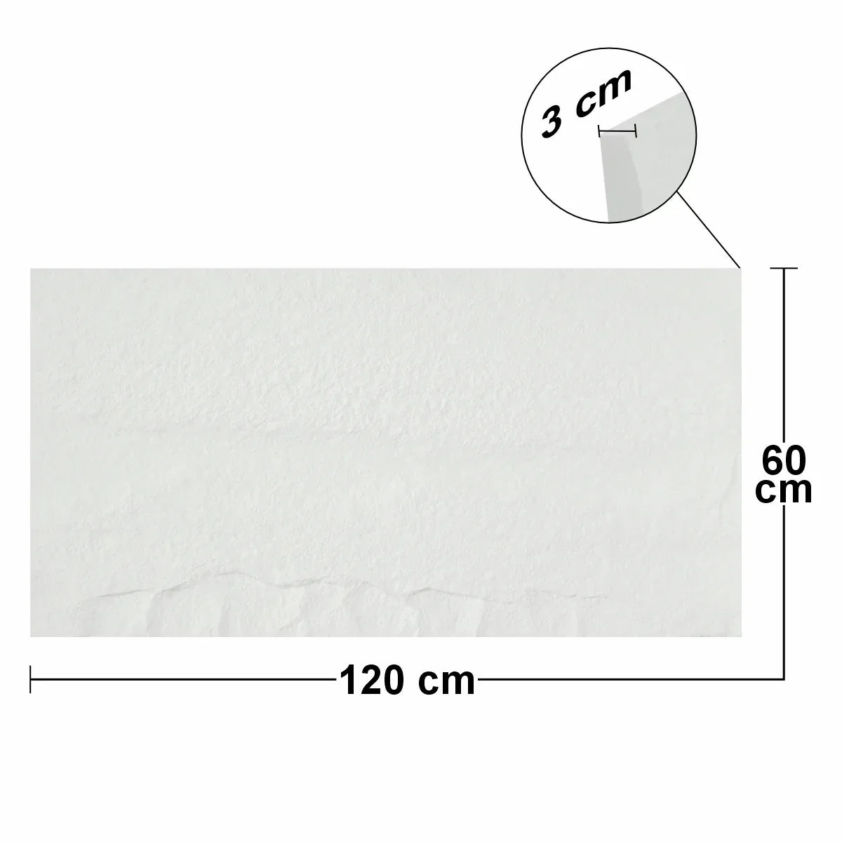 Set 10 x Panou Decorativ 3D, Naimeed D5738, ultrausor, design elegant, PU, 120 x 60 x 3 cm, Alb