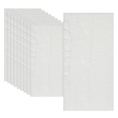 Set 10 x Panou Decorativ 3D, Naimeed D5738, ultrausor, design elegant, PU, 120 x 60 x 3 cm, Alb