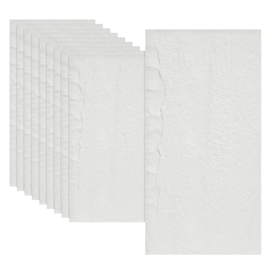 Set 10 x Panou Decorativ 3D, Naimeed D5738, ultrausor, design elegant, PU, 120 x 60 x 3 cm, Alb