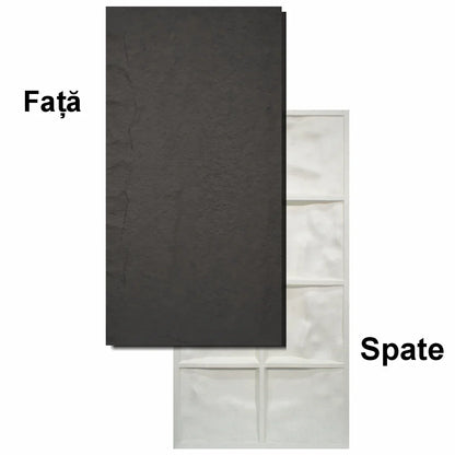 Set 10 x Panou Decorativ 3D, Naimeed D5741, ultrausor, design elegant, PU, 120 x 60 x 3 cm, Negru