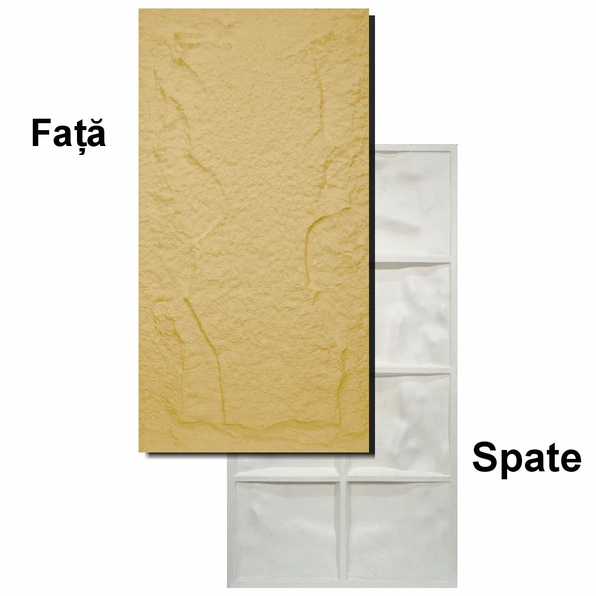 Set 3 x Panou Decorativ 3D, Naimeed D5754, ultrausor, design elegant, PU, 120 x 60 x 5 cm, Crem