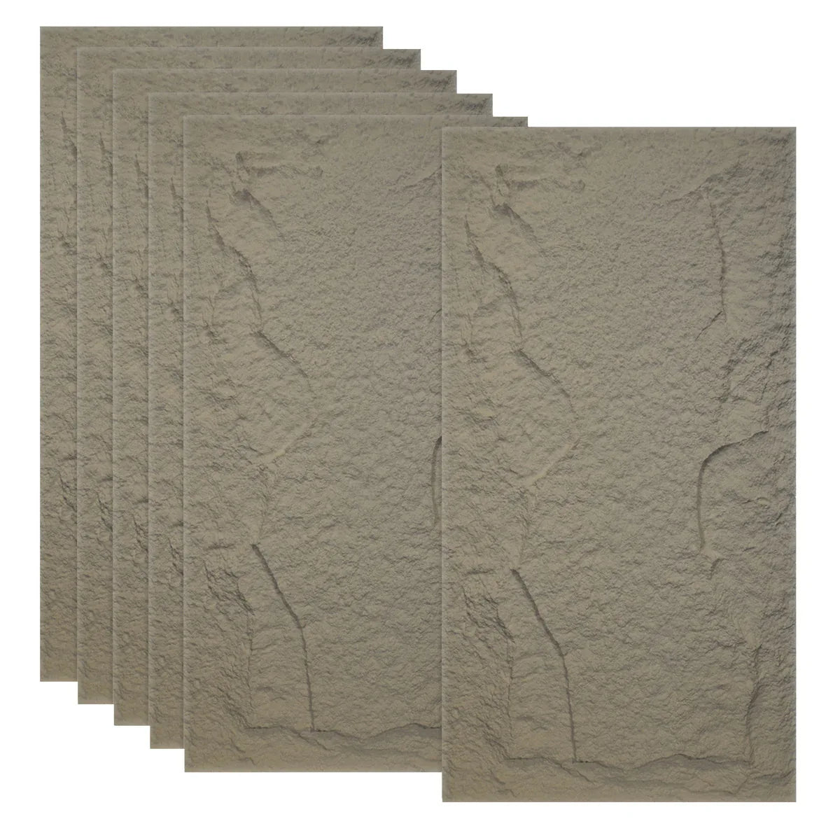 Set 6 x Panou Decorativ 3D, Naimeed D5757, ultrausor, design elegant, PU, 120 x 60 x 5 cm, Maro