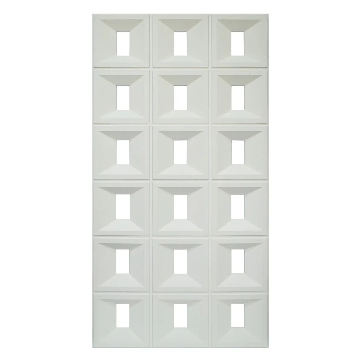 Set 8 x Panou Decorativ 3D, Naimeed D5767, ultrausor, design elegant, PU, 120 x 60 x 3 cm, Alb