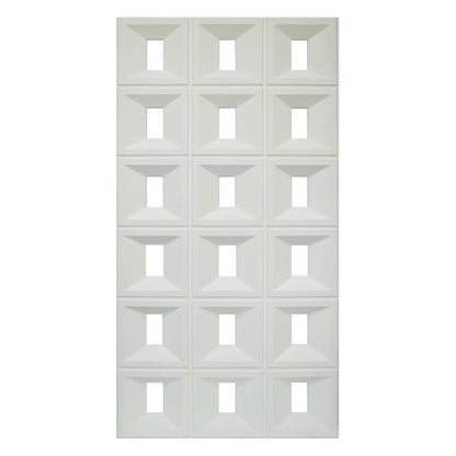 Set 4 x Panou Decorativ 3D, Naimeed D5767, ultrausor, design elegant, PU, 120 x 60 x 3 cm, Alb